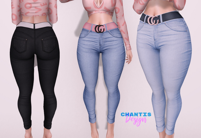 :: Belted Jeans  ::