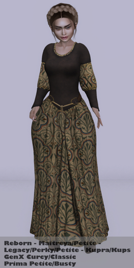 !!! Revna !!! 240 Yellow Texture MedievalDress