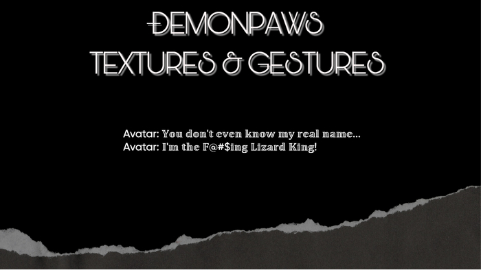 Demonpaws T&G - Gestures - Lizard King (add me)