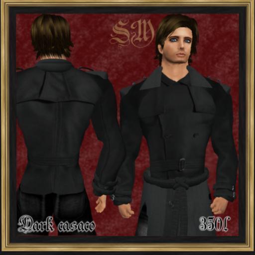 .::SM::. DARK CASACO PRETO MASCULINO