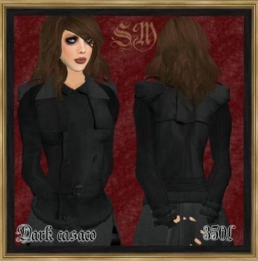.::SM::. DARK CASACO PRETO FEMININO