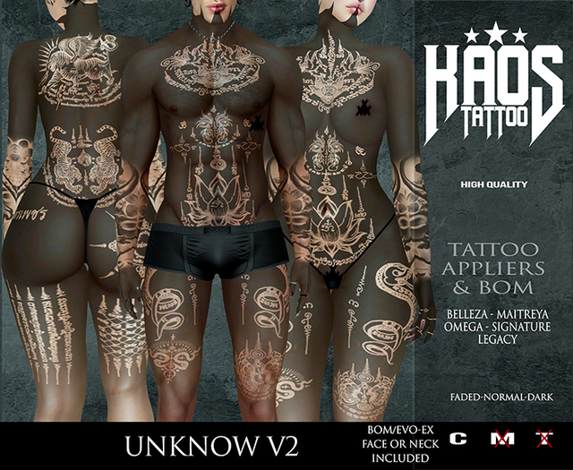 KAOS UNKNOW V2 TATTOO ( FULL )