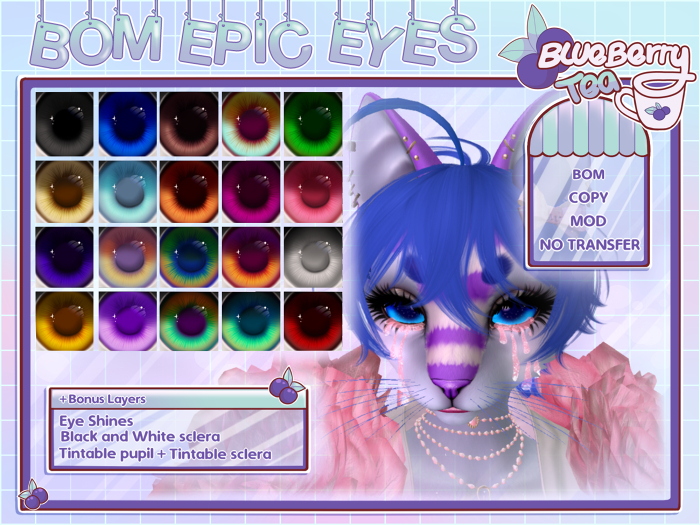 Blueberry Tea - BOM Epic Eyes +Bonus