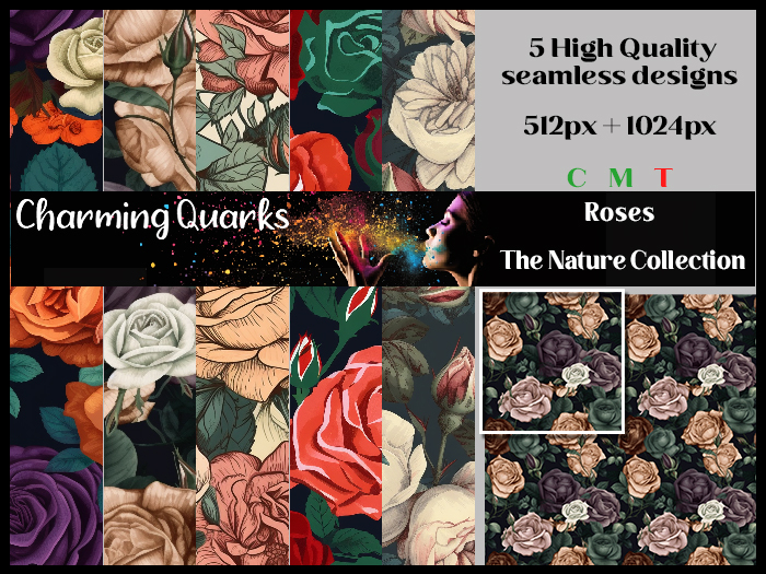 CQ Seamless Textures - The Nature Collection - Roses