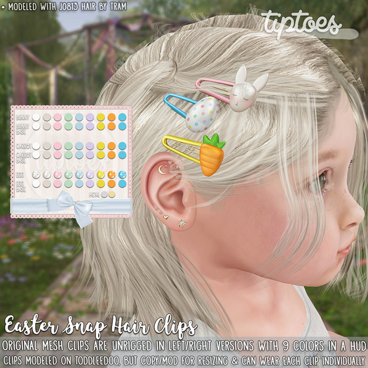 . tiptoes - Easter Snap Hair Clips