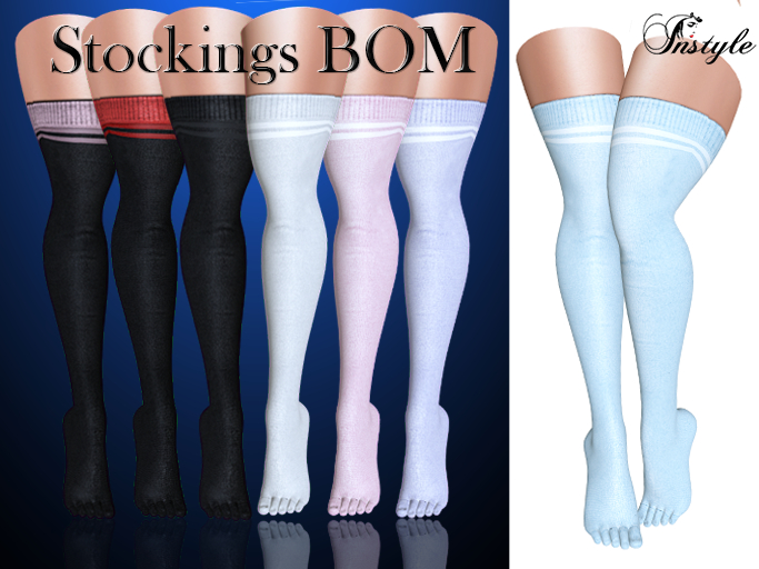 SALE! InStyle - Knee socks above the knees BOM - Blue