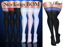 SALE!!!InStyle - Knee socks above the knees BOM - Black/Ube