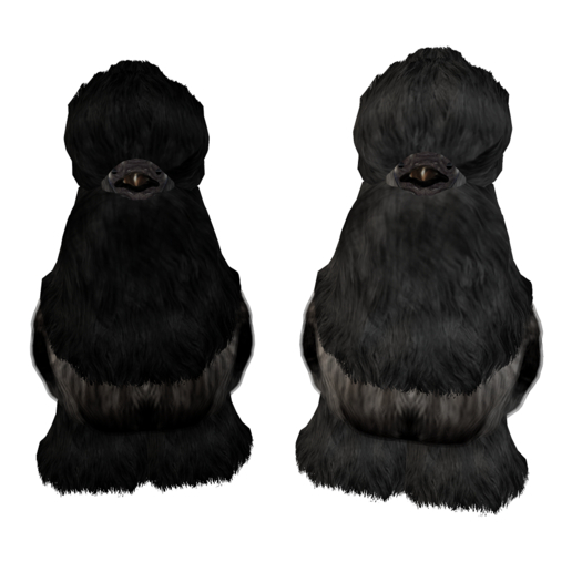 DFS Rooster & Hen Silkie Black (2 items)