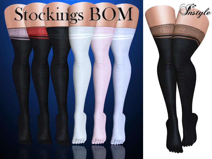 InStyle - Knee socks above the knees BOM - Black/Brown
