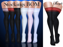 InStyle - Knee socks above the knees BOM - Black/Red