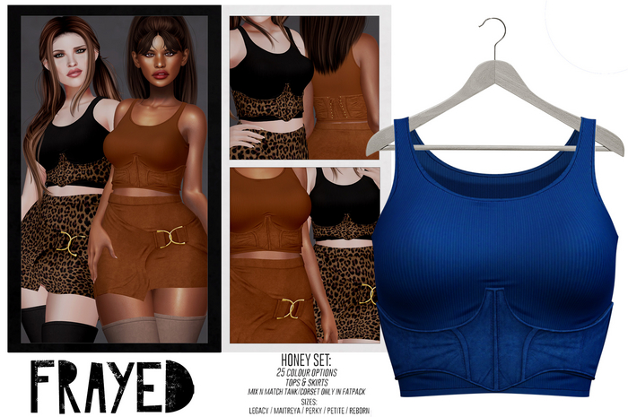 Frayed - Honey Tops - Blue