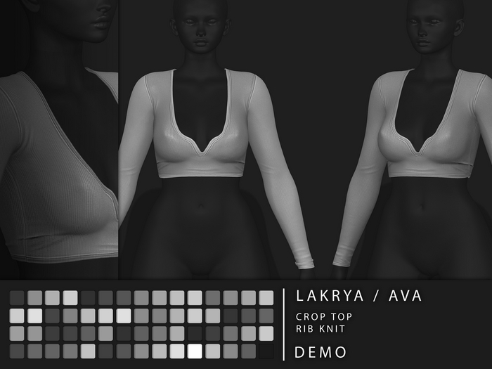 Lakrya - Ava - Crop Top - Rib Knit - Demo