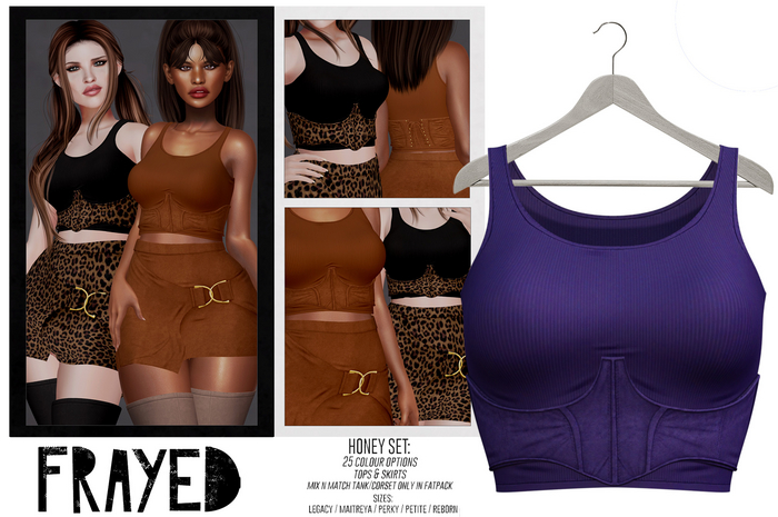 Frayed - Honey Tops - Purple