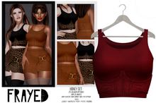 Frayed - Honey Tops - Burgundy