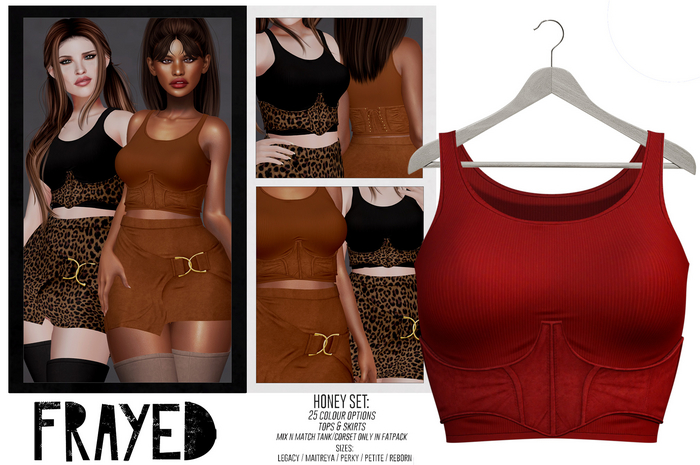 Frayed - Honey Tops - Red