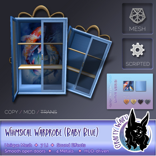 Whimsical Wardrobe - Baby Blue / Koi Fish by Crafty Waifu