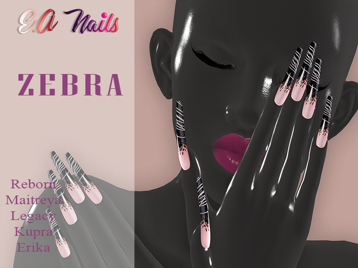 E.A NAILS ZEBRA 