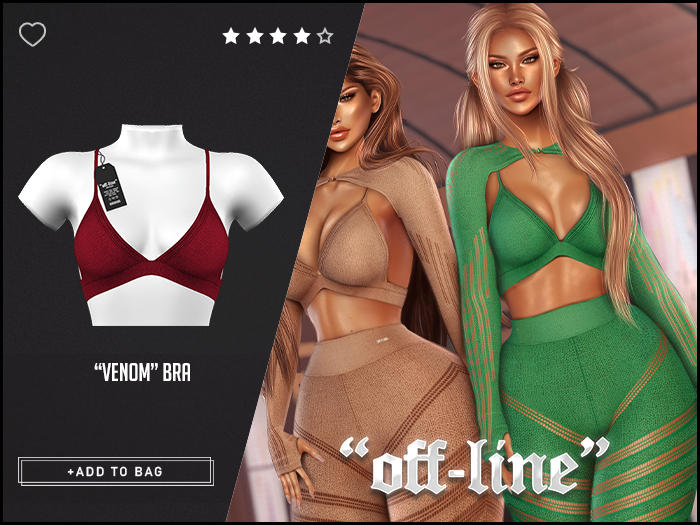 "Off-Line" x "Venom" Bra / Cherry