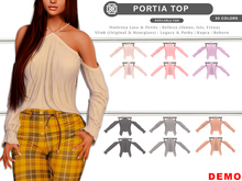 Addams - Portia Open Back Blouse #DEMO
