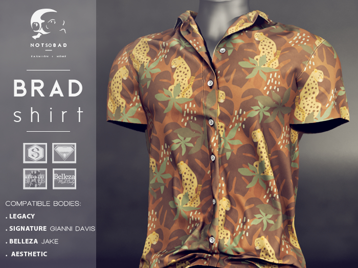 not so bad . mesh . BRAD shirt . leopard 