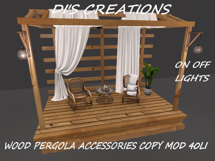 WOOD PERGOLA ACCESSORIES