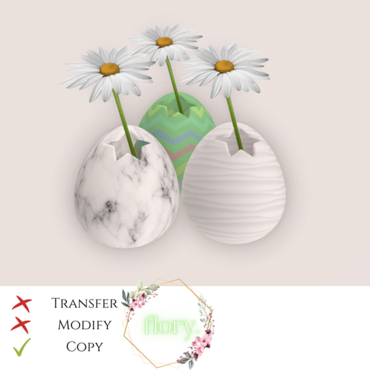 flory. - Daisy in Egg Vase (BOXED)