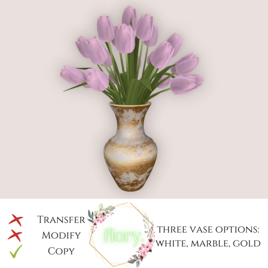 flory. - Tulips in Vase Pink (BOXED)