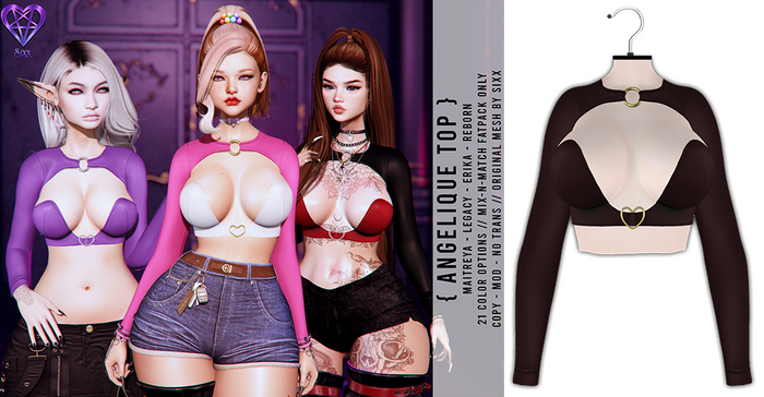 - sixx - Angelique - Maroon