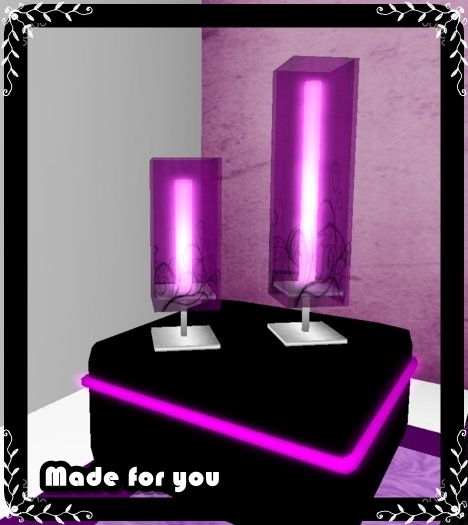 Violet Neon paper lamps