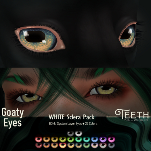 [T] // Goaty Eyes : WHITE Sclera Pack