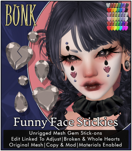 Bunk. Funny Face Stickies (FATPACK)