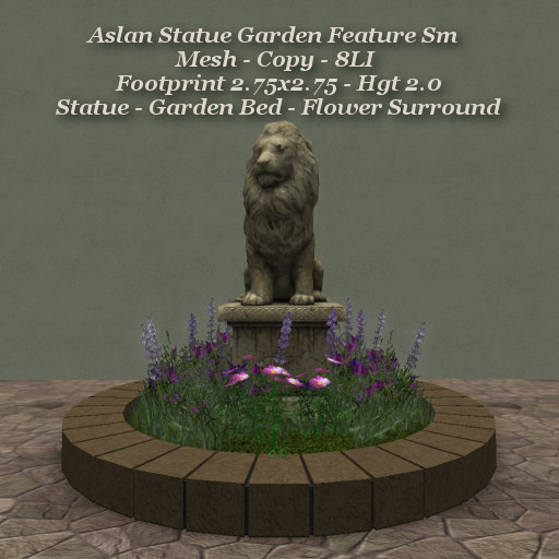Aslan Statue Garden Feature Sm