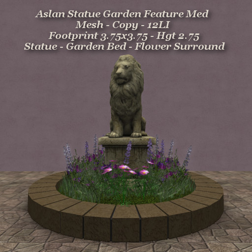 Aslan Statue Garden Feature Med