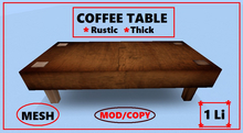 Coffee table Thick Rustic Mesh 1Li