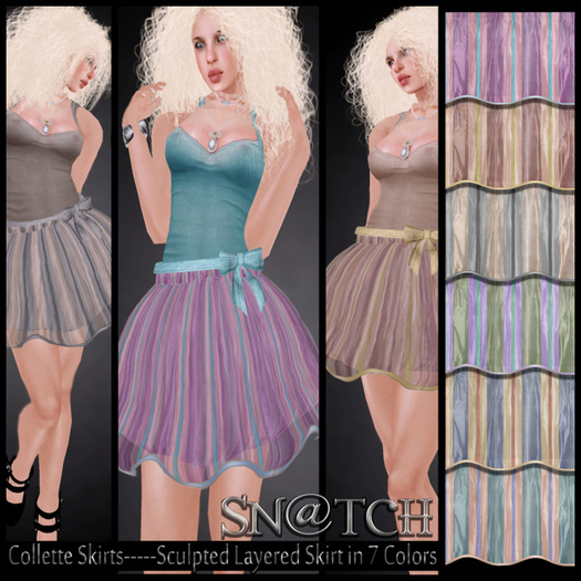 :::Sn@tch Collette Sculpted Skirts:::