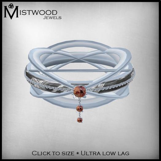 [Mistwood Jewels] Materia Choker - Resin Silver & Rubies