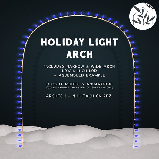 tarte. holiday light arch (blue)