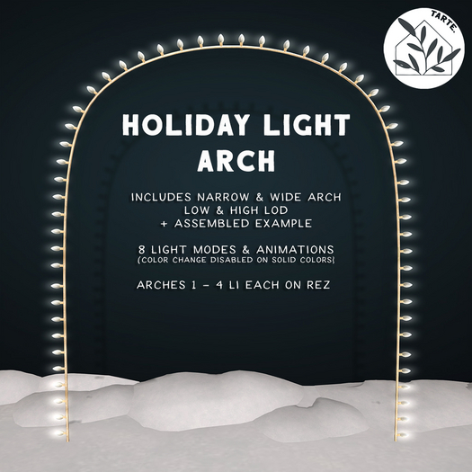 tarte. holiday light arch (white)