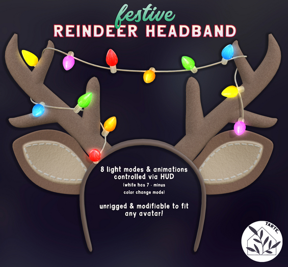 tarte. festive reindeer headband (brown multicolor)