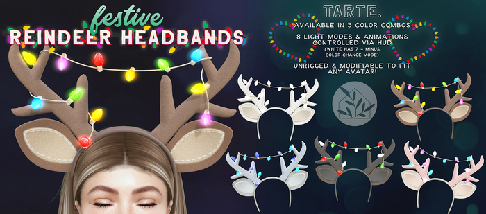 tarte. festive reindeer headbands - FULL SET