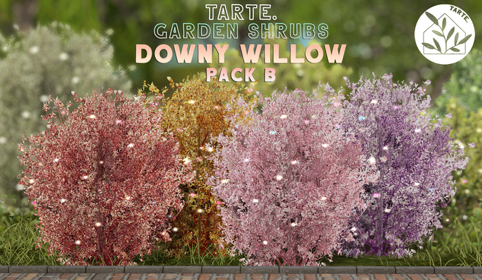 tarte. garden shrubs - downy willow (pack B)