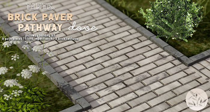tarte. brick paver pathway (dove)