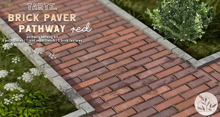 tarte. brick paver pathway (red)