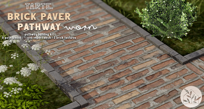 tarte. brick paver pathway (worn)