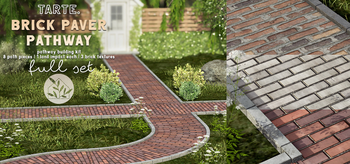 tarte. brick paver pathway - FULL SET