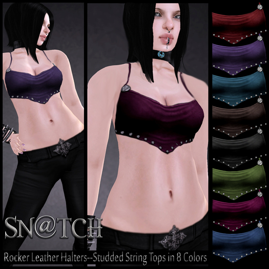 :::Sn@tch Rocker Leather Halters:::