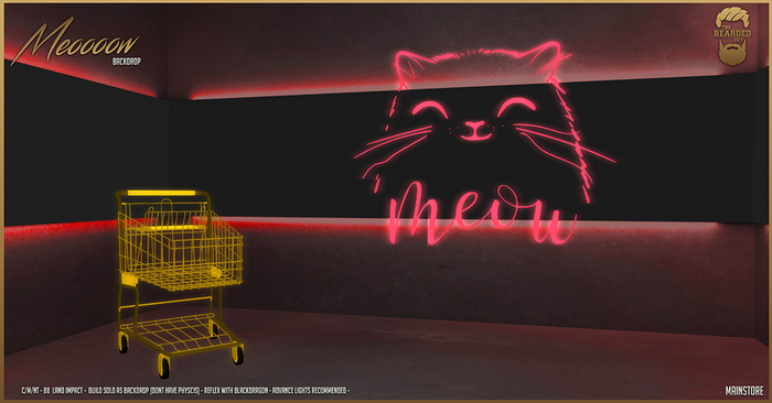 Meow Backdrop - The Bearded Guy