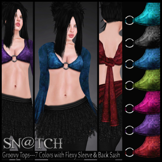 :::Sn@tch Groovy Cropped Tops:::