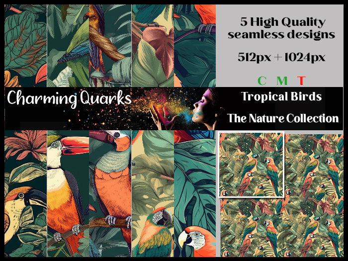 CQ Seamless Texture -The Nature Collection-Tropical Birds