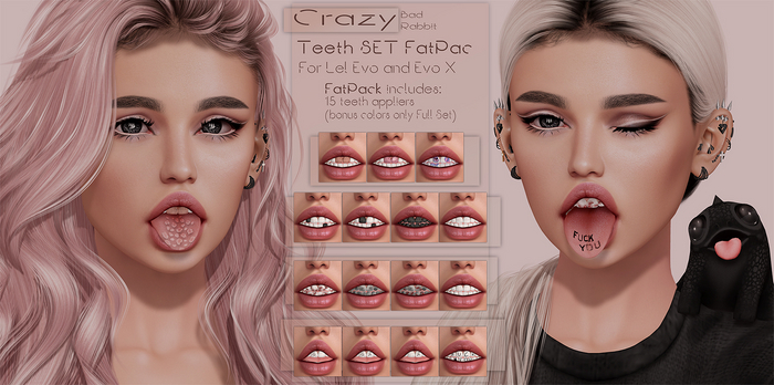 .:Bad Rabbit:. Crazy teeth SET FatPack